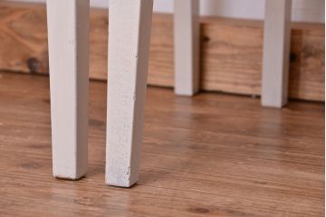 アンティーク家具　アンティークペイント　シンプルなダイニングチェア2脚セット(1)