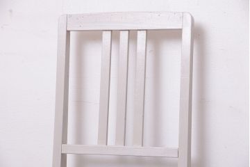 アンティーク家具　アンティークペイント　シンプルなダイニングチェア2脚セット(2)