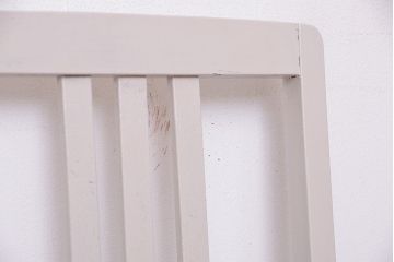 アンティーク家具　アンティークペイント　シンプルなダイニングチェア2脚セット(2)
