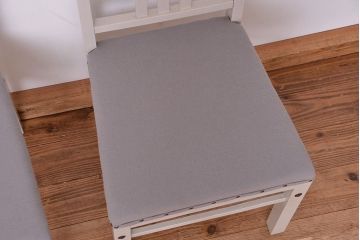 アンティーク家具　アンティークペイント　シンプルなダイニングチェア2脚セット(2)