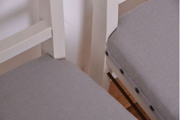 アンティーク家具　アンティークペイント　シンプルなダイニングチェア2脚セット(2)