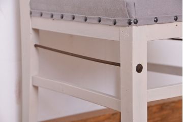アンティーク家具　アンティークペイント　シンプルなダイニングチェア2脚セット(2)
