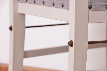 アンティーク家具　アンティークペイント　シンプルなダイニングチェア2脚セット(2)