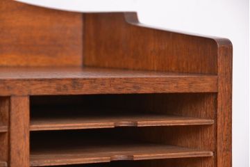 アンティーク家具　アンティーク　古い木の小振りなカルテケース(カードケース、書類棚、図書館、図書室)