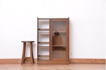 レトロ家具　昭和レトロ　古い木の小さな本箱(収納棚)