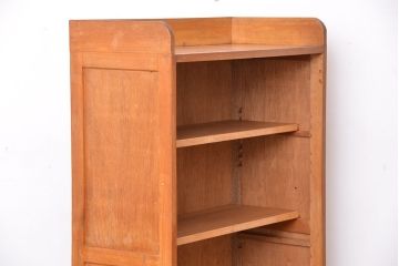 レトロ家具　★昭和レトロ　大振りな引き出し付き飾り棚(本棚)