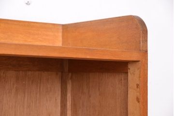レトロ家具　★昭和レトロ　大振りな引き出し付き飾り棚(本棚)