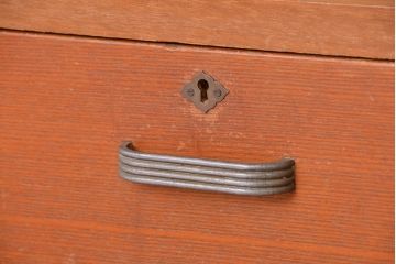 レトロ家具　★昭和レトロ　大振りな引き出し付き飾り棚(本棚)