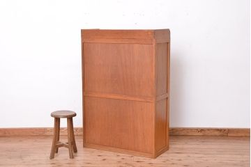 レトロ家具　★昭和レトロ　大振りな引き出し付き飾り棚(本棚)