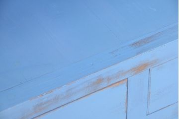 アンティーク家具　アンティーク　特大　ガラス取っ手のペイント二段重ね飾り棚(陳列棚)