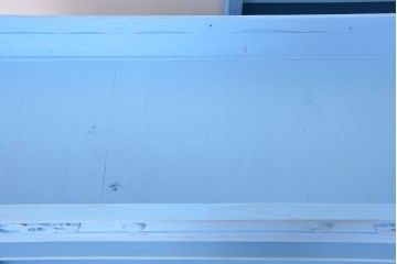 アンティーク家具　アンティーク　特大　ガラス取っ手のペイント二段重ね飾り棚(陳列棚)