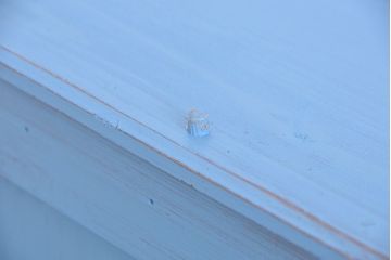アンティーク家具　アンティーク　特大　ガラス取っ手のペイント二段重ね飾り棚(陳列棚)