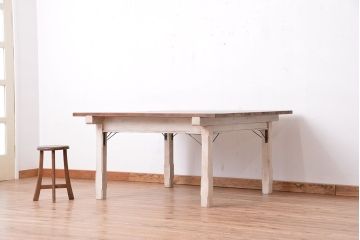 アンティーク家具　アンティーク　特大!重厚!　大きな正方形ダイニングテーブル(2)(机、作業台)