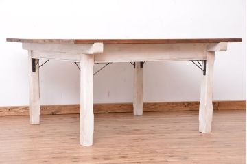アンティーク家具　アンティーク　特大!重厚!　大きな正方形ダイニングテーブル(2)(机、作業台)