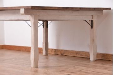 アンティーク家具　アンティーク　特大!重厚!　大きな正方形ダイニングテーブル(2)(机、作業台)