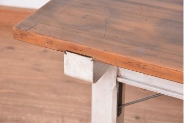 アンティーク家具　アンティーク　特大!重厚!　大きな正方形ダイニングテーブル(2)(机、作業台)