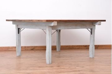 アンティーク家具　アンティーク　特大!重厚!　大きな正方形ダイニングテーブル(机、作業台)