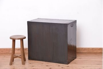 アンティーク家具　古民具・骨董　前面欅材!会津地方の帳場小箪笥(帳場箪笥)