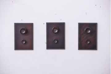 アンティーク雑貨　中古　北海道民芸家具　帽子掛け3個セット(ハンガー)