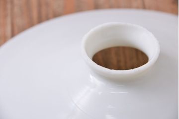 レトロな乳白平笠照明　2点セット
