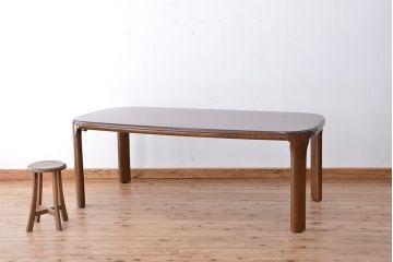 中古　飛騨産業キツツキマーク　ナラ材ダイニングテーブル