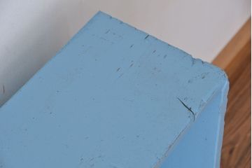 レトロ家具　アンティークペイント　レトロな飾り棚・陳列棚