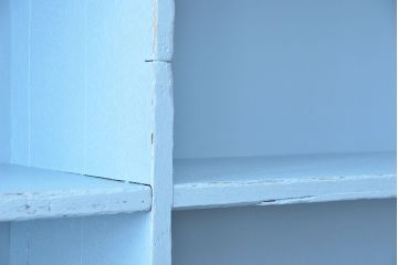 レトロ家具　アンティークペイント　レトロな飾り棚・陳列棚