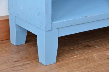 レトロ家具　アンティークペイント　レトロな飾り棚・陳列棚