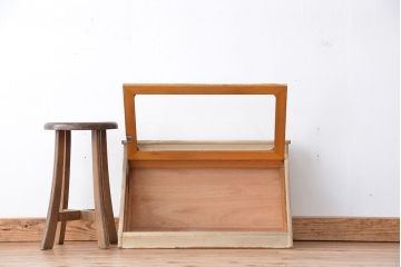 レトロ家具　昭和レトロ　古いメガネ店の卓上ガラスケース(ショーケース/陳列ケース)