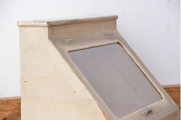 レトロ家具　昭和レトロ　古いメガネ店の卓上ガラスケース(ショーケース/陳列ケース)