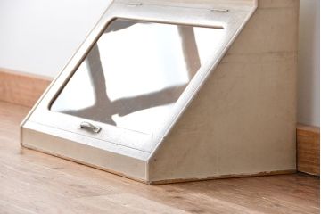 レトロ家具　昭和レトロ　古いメガネ店の卓上ガラスケース(ショーケース/陳列ケース)