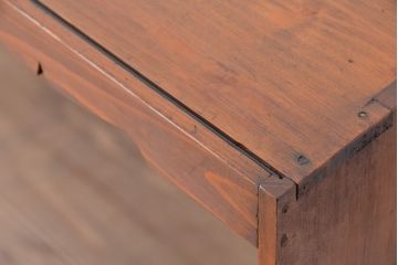 レトロ家具　昭和レトロ　古い木の小振りなガラスショーケース(陳列棚)