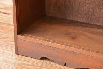 レトロ家具　昭和レトロ　古い木の小振りなガラスショーケース(陳列棚)
