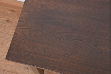 アンティーク家具　アンティーク　古い木の使い込まれた平机(テーブル・作業台)(4)