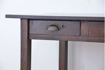 アンティーク家具　アンティーク　古い木の使い込まれた平机(テーブル・作業台)(4)