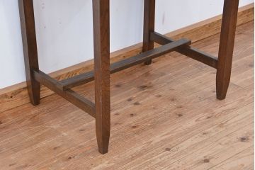 アンティーク家具　アンティーク　古い木の使い込まれた平机(テーブル・作業台)(4)