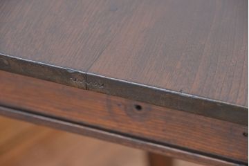アンティーク家具　アンティーク　古い木の使い込まれた平机(テーブル・作業台)(4)