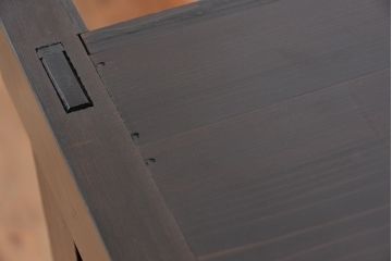 アンティーク家具　古民具・骨董　使い込まれた趣のある結霜ガラス三尺水屋箪笥(食器棚・収納棚)