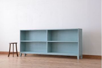 レトロ家具　アンティークペイント　レトロな飾り棚・陳列棚(2)