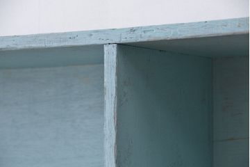 レトロ家具　アンティークペイント　レトロな飾り棚・陳列棚(2)