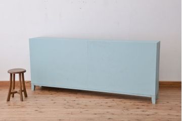 レトロ家具　アンティークペイント　レトロな飾り棚・陳列棚(2)