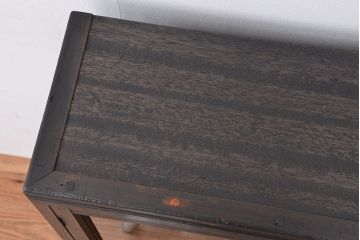 アンティーク家具　アンティーク　古い木のシックなシンプルガラス本箱(収納棚、ブックケース)