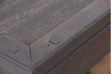 アンティーク家具　アンティーク　古い木のシックなシンプルガラス本箱(収納棚、ブックケース)