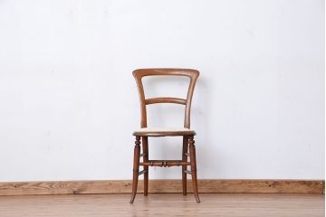 アンティーク家具　イギリスアンティーク　エレガントなメープル材ダイニングチェア(椅子、イス)