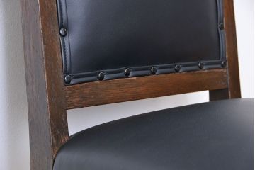 アンティーク家具　和製アンティーク　古いナラ材のシックなチェア(2)