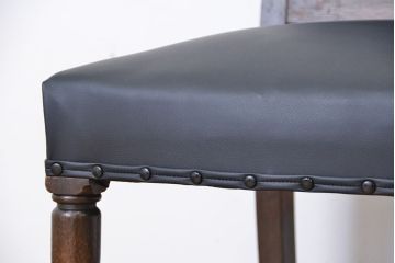 アンティーク家具　和製アンティーク　古いナラ材のシックなチェア(2)