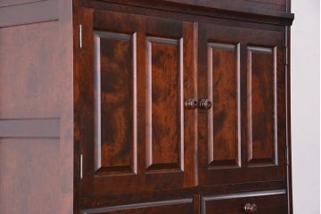 中古　北海道民芸家具　特注品　樺材　三段重ね整理ダンス(収納タンス/チェスト)