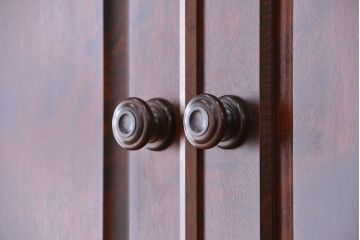 中古　北海道民芸家具　特注品　樺材　三段重ね整理ダンス(収納タンス/チェスト)