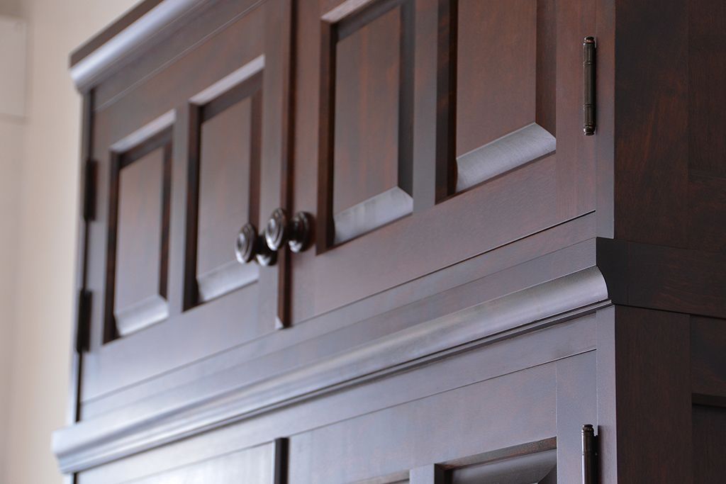 中古　北海道民芸家具　特注品　樺材　三段重ね整理ダンス(収納タンス/チェスト)