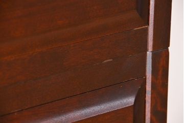 中古　北海道民芸家具　特注品　樺材　三段重ね整理ダンス(収納タンス/チェスト)